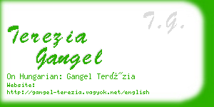 terezia gangel business card